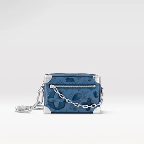 루이비통 남성 블루 미니 트렁크 - Louis vuitton Mens Blue Trunk … - 1