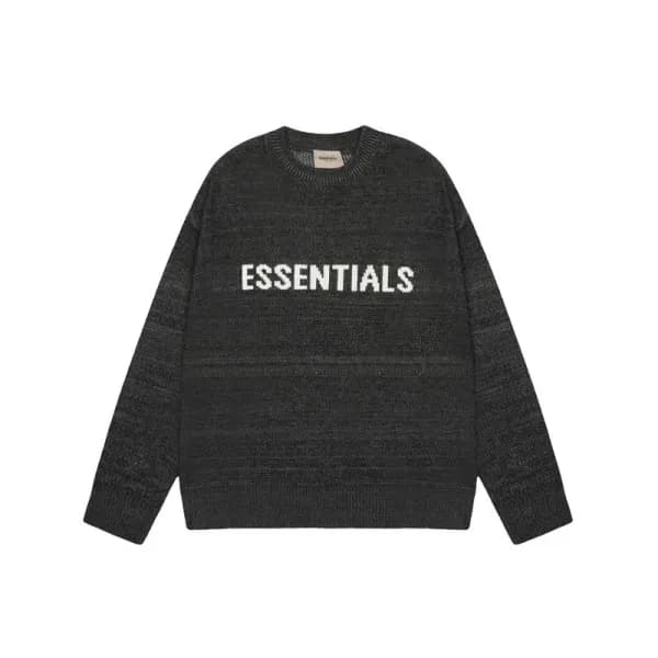 피어오브갓 남성 크루넥 차콜 니트 - Fear of god Mens Deep Gray Kn… - 1