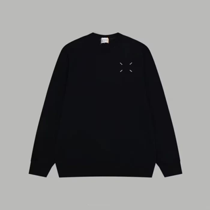 메종 마르지엘라 남성 블랙 맨투맨 - Maison Margiela Mens Black Ts… - 1