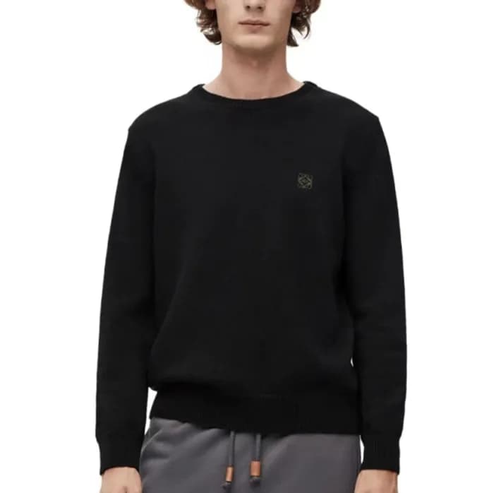 셀린느 남성 크루넥 블랙 니트 - Celine Mens Black Knits - ce223… - 1