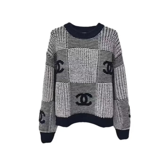 샤넬 여성 그레이 크루넥 니트 - Chanel Womens Gray Knits - ch56… - 1