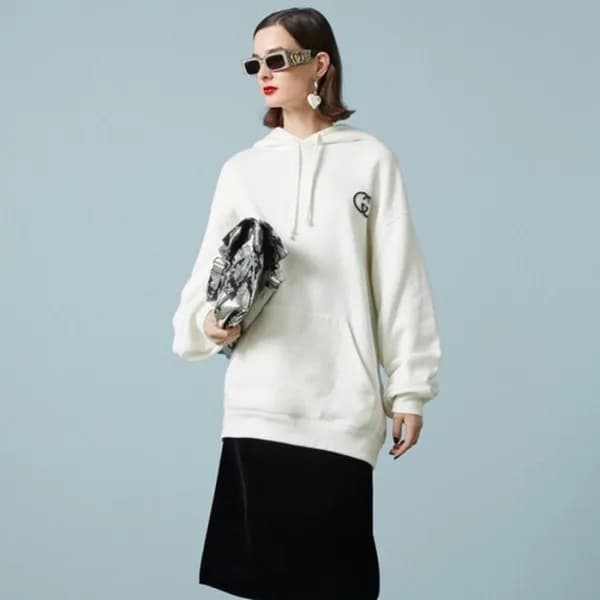 구찌 여성 트렌디 화이트 후드티 - Gucci Womens White Hoodie - g… - 1