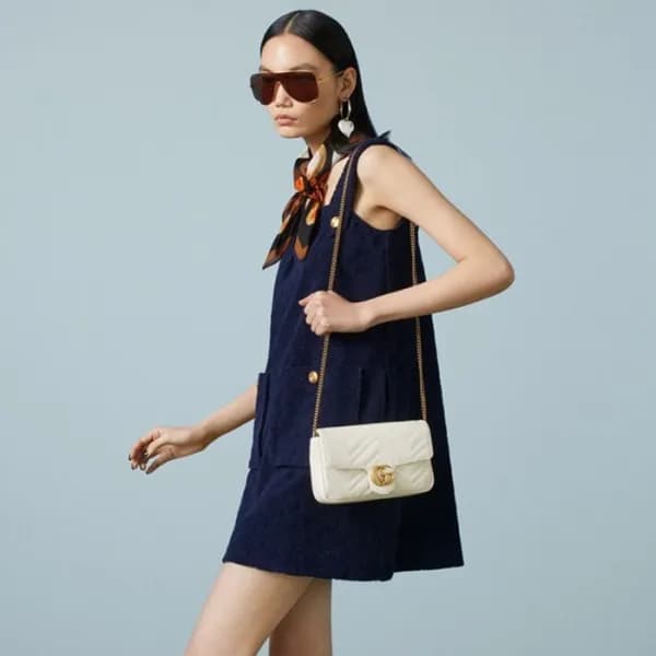 구찌 여성 화이트 GG 마몬트 - Gucci Womens White GG Marmont -… - 1