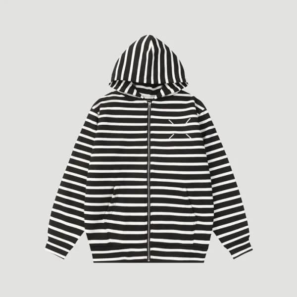 메종 마르지엘라 남성 블랙 후드티 - Maison margiela Mens Black Ho… - 1