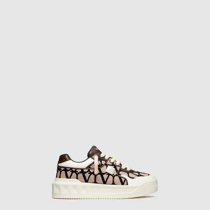 발렌티노 남성 네트 러너 브라운 스니커즈 - Valentino Mens Brown Snea… - 1