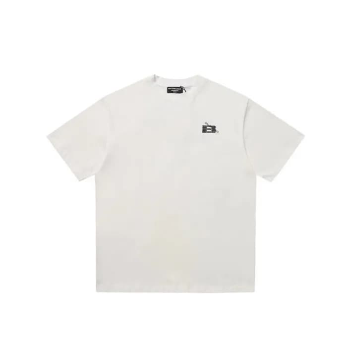 발렌시아가 남성 화이트 반팔티 - Balenciaga Mens White Tshirts -… - 1