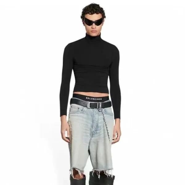 발렌시아가 남성 블루 반바지 - Balenciaga Mens Blue Half-pants … - 1
