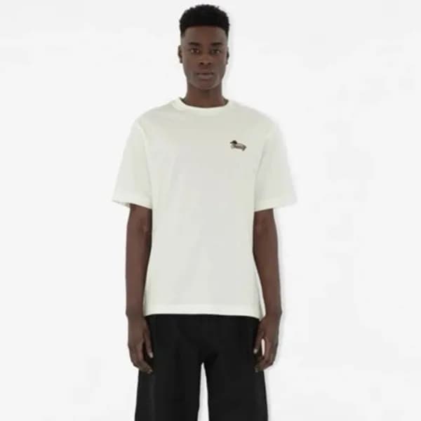 버버리 남성 화이트 반팔 티셔츠 - Burberry Mens White Tshirts - … - 1