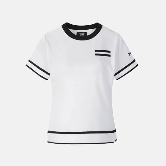 PXG 여성 썸머 라운드넥 숏 슬리브 니트 - gol884x - 1