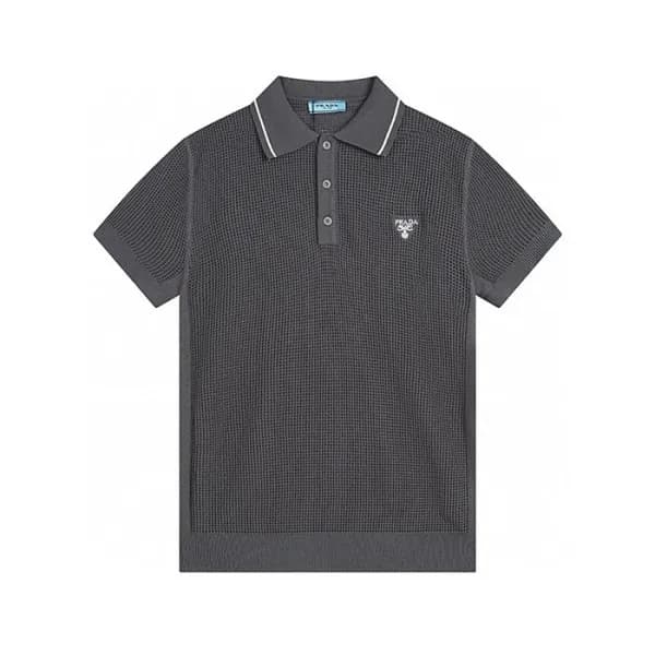 프라다 남성 그레이 폴로 반팔티 - Prada Mens Gray Tshirts - prc9… - 1