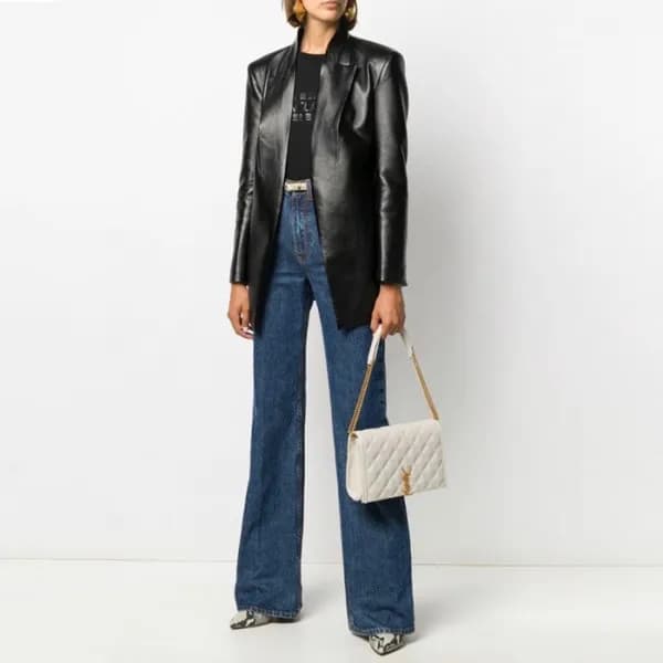 입생로랑 여성 퀄트 베키 체익 백 - Saint Laurent Womens Becky Ch… - 1