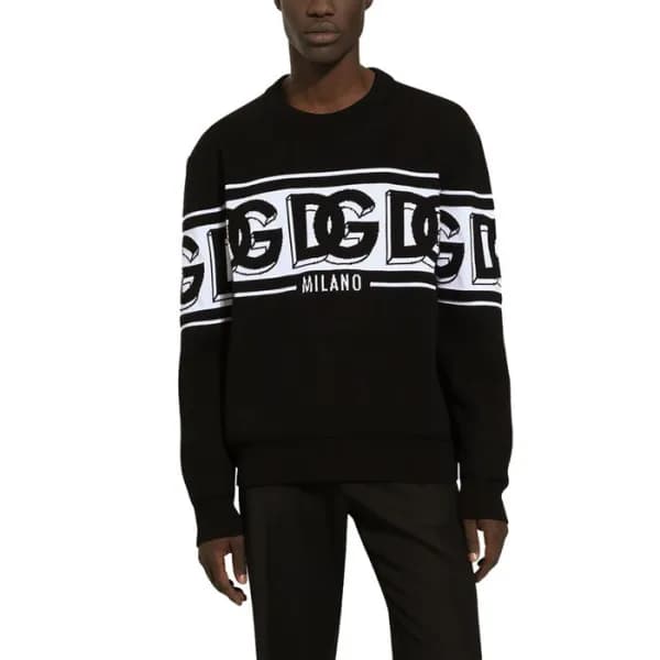 돌체앤가바나 남성 라운드 스웨터 - Dolce&Gabbana Mens Round Sweat… - 1