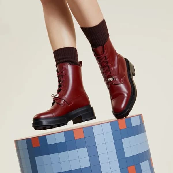 에르메스 여성 펑크 앵클 부츠 - Hermes Womens Funk Boots - hes1… - 1