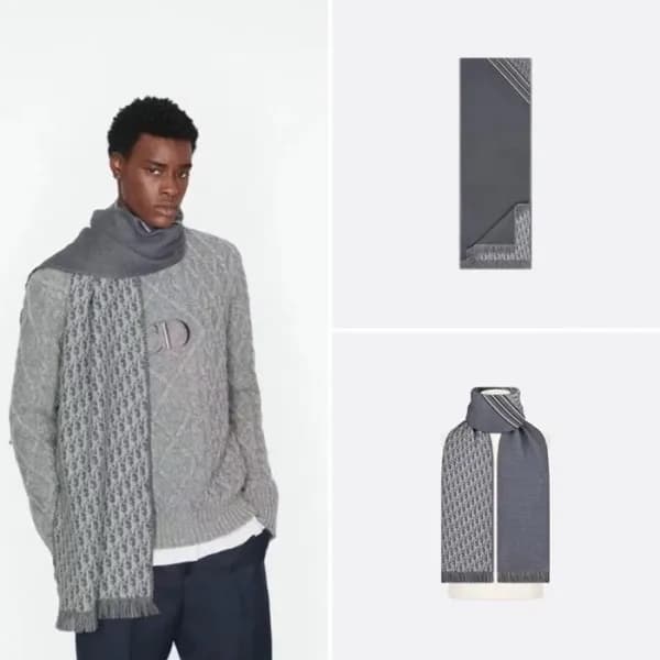 디올 남성 오블리크 머플러 - Dior Mens Oblique Muffler - acc23… - 1