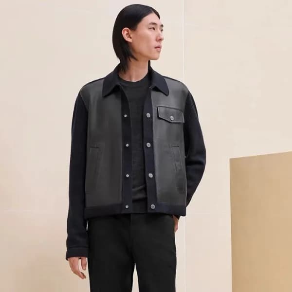 에르메스 남성 가죽 자켓 - Hermes Mens Leather Jacket - hec33… - 1