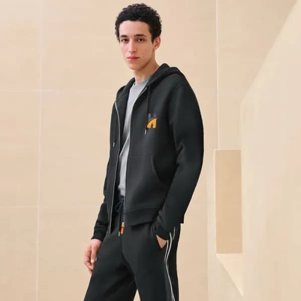 에르메스 남성 집업 후드티 - Hermes Mens Zip-up Hoodie - hec34… - 1