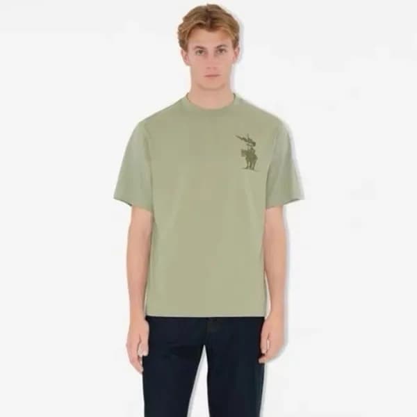 버버리 남성 라운드 반팔 티셔츠 - Burberry Mens Round Tshirt - b… - 1