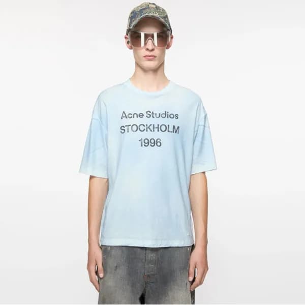 아크네 남/녀 라운드 반팔티 - Acne Unisex Round Tshirt - anc51… - 1