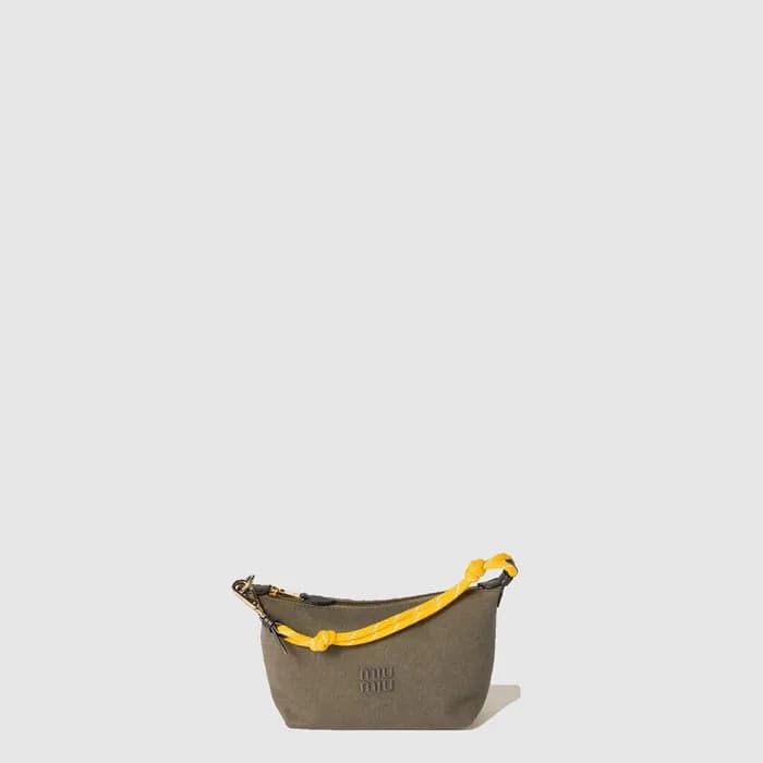 미우미우 여성 가바딘 파우치 - Miumiu Womens Gabardine pouch - … - 1