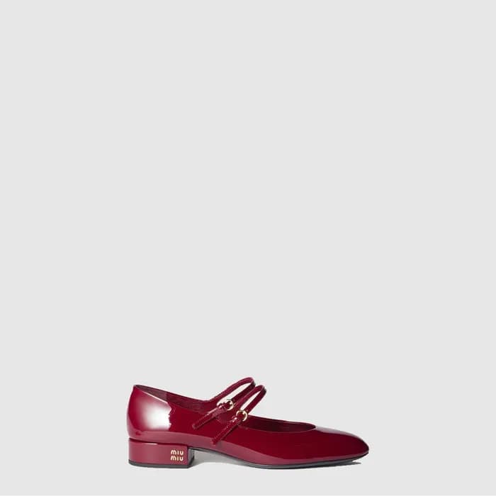 미우미우 여성 버클 장식 페이턴트 가죽 슬링백 펌프스 - Miu Miu Buckle-emb… - 1
