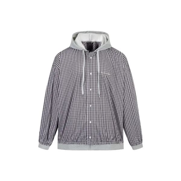 발렌시아가 남성 체크 후드티 - Balenciaga Mens Flanner Hoodie -… - 1