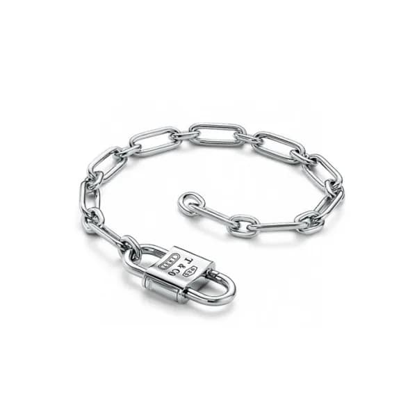 티파니 남/녀 미디엄 더블 락 브레이슬릿 - Tiffany Unisex Medium Dou… - 1