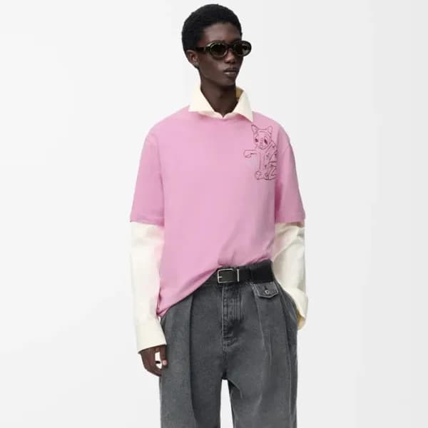로에베 남성 라운드 반팔티 - Loewe Mens Round Tshirt - loc1263… - 1