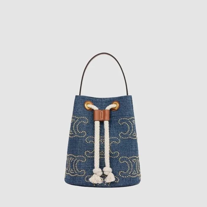 셀린느 여성 틴 드로우스트링 트리옹프 스터드 - Celine Womens Teen Draw… - 1