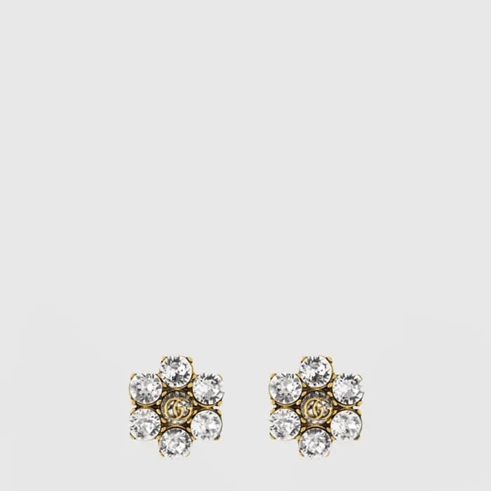 구찌 여성 크리스탈 더블 G 이어링 - Gucci Womens Crystal Double G Earring - acc10851x - 1
