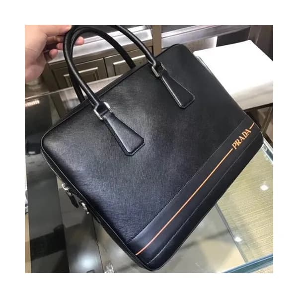 Prada Saffiano Mens Business Bag,36CM - 프라다 사피아노 … - 1