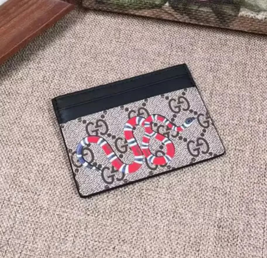 Gucci Mm/Wm GG Snake Card Case - 구찌 남자 GG슈프림 캔버스 스… - 1
