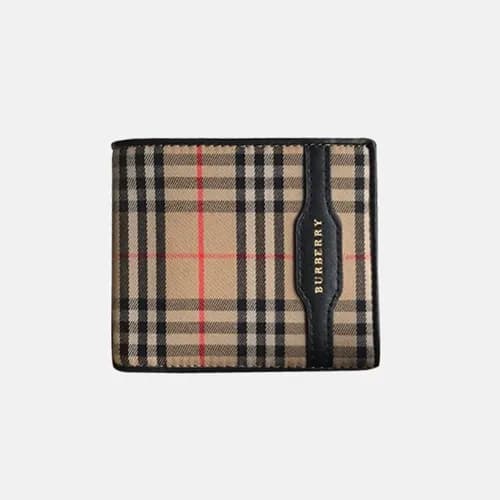 Burberry 2018 Check Leather Bifold Wallet - 버버리 체크…