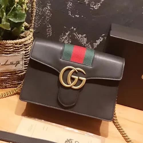Gucci GG Marmont Chain Shoulder Bag - 구찌 GG 마몬트 체인… - 1