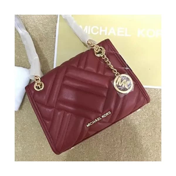Michael Kors Leather Chain Tote Shoulder Bag, 23CM… - 1