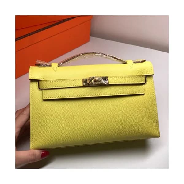 Hermes Mini Kelly Epsom Leather Tote Bag / Clutch … - 1
