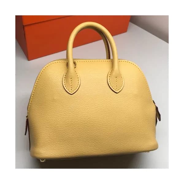 Hermes Mini Bolide Goat Skin Leather Tote Bag ,18c… - 1