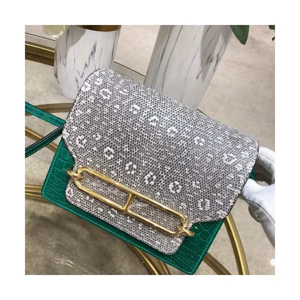 Hermes Roulis Crocodile / Lizard Leather Shoulder … - 1
