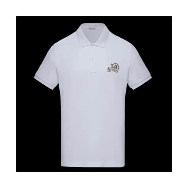 Mocler 2019 Mens Polo Patch Logo Cotton Short Slee… - 1
