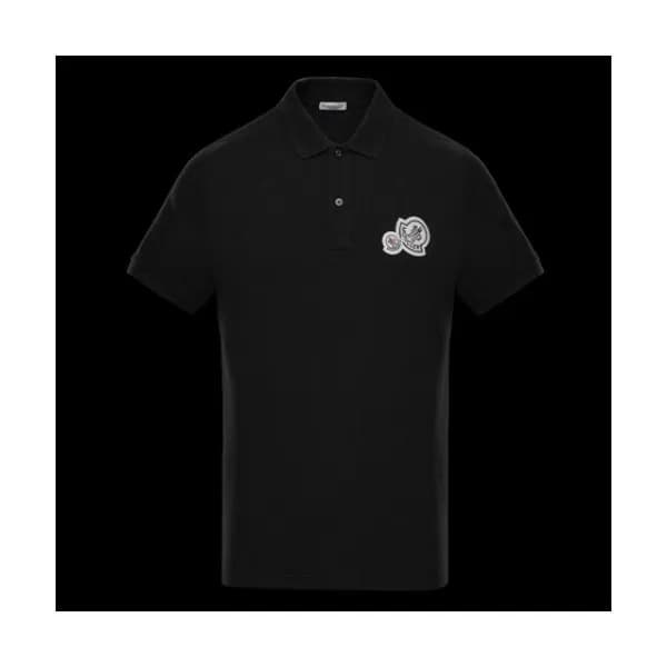 Moncler 2019 Mens Polo Patch Logo Cotton Short Sle… - 1