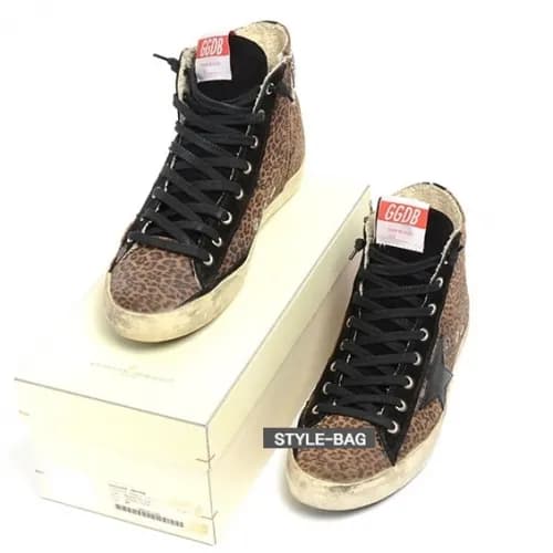 Golden Goose 2019 Womens Leopard Francy High Top S… - 1