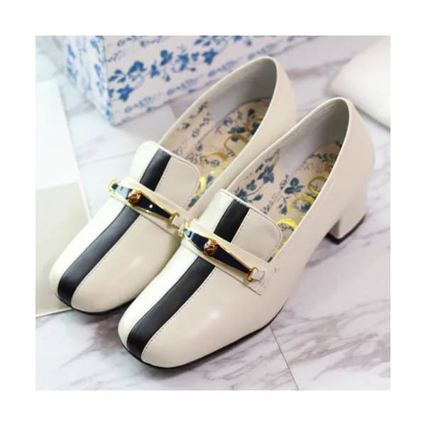 Gucci 2019 Ladies Strap Lamskin Middle-heel Pumps … - 1