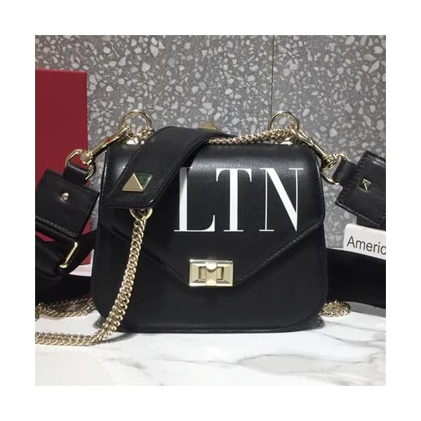 Valentino 2019 Leather Garavani Rockstud Chain Sho… - 1