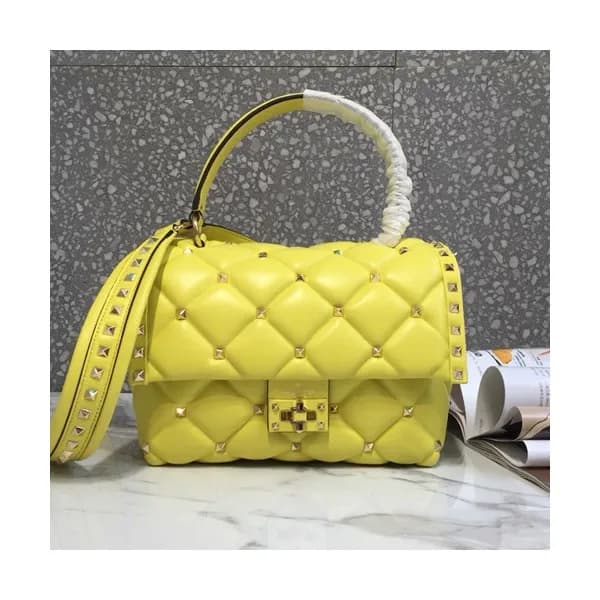 Valentino 2019 Leather Ruckstud Tote Shoudler Bag,… - 1