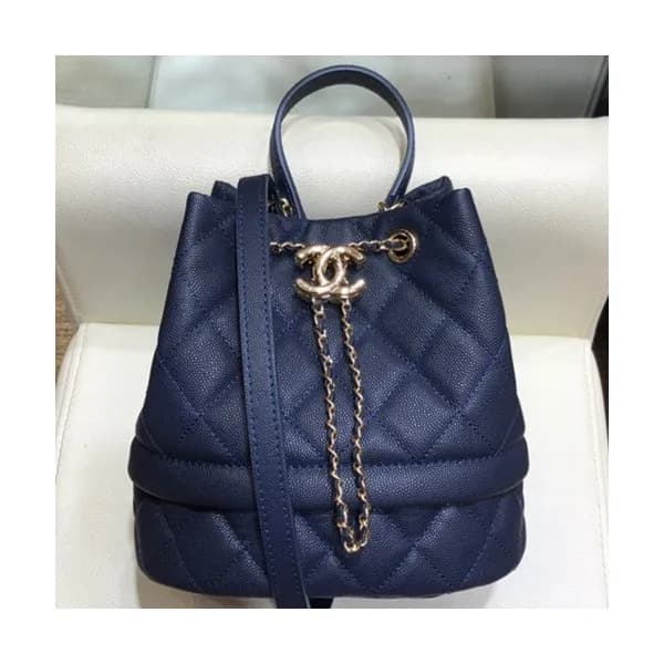 Chanel 2019 Leather Bucket Tote Shoulder Bag ,20CM… - 1