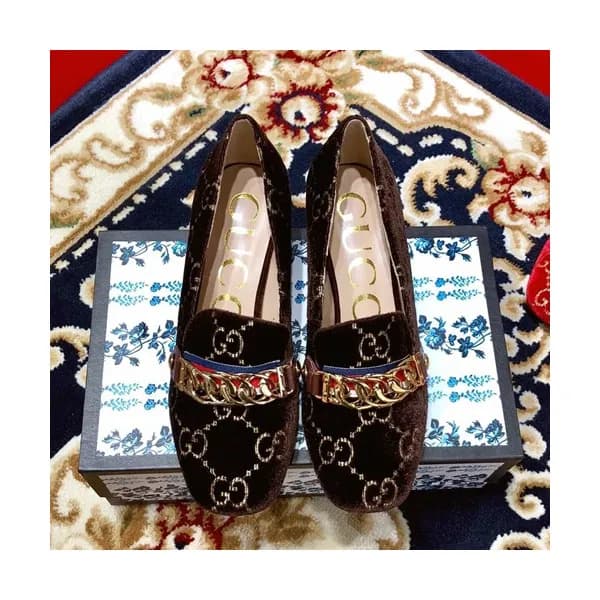Gucci 2019 Ladies Middle-heel Leather Loafer - 구찌 … - 1