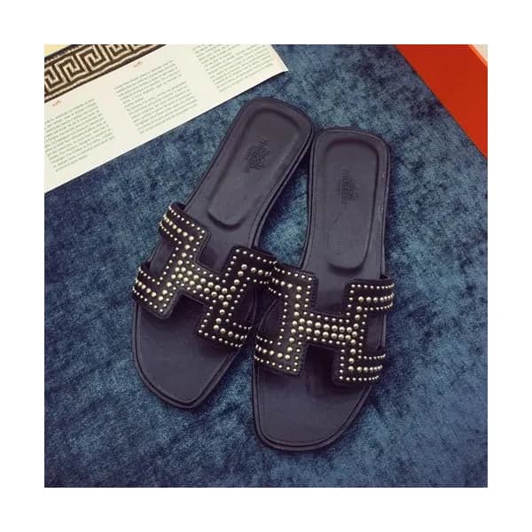 Hermes 2019 Ladies Classic Oasis Leather Slipper -… - 1