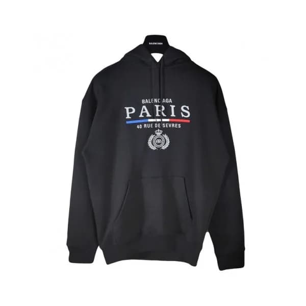 Balenciaga 2019 Mm/Wm Logo Oversize Cotton Hood Te… - 1