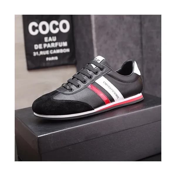 Armani 2019 Mens Leather Sneakers - 알마니 2019 남성용 … - 1