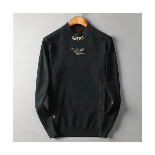 Armani 2019 Mens Crest-neck Wool Sweater - 알마니 201… - 1