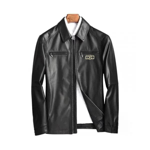 Louis vuitton 2019 Mens Logo Leather Jacket - 루이비통… - 1